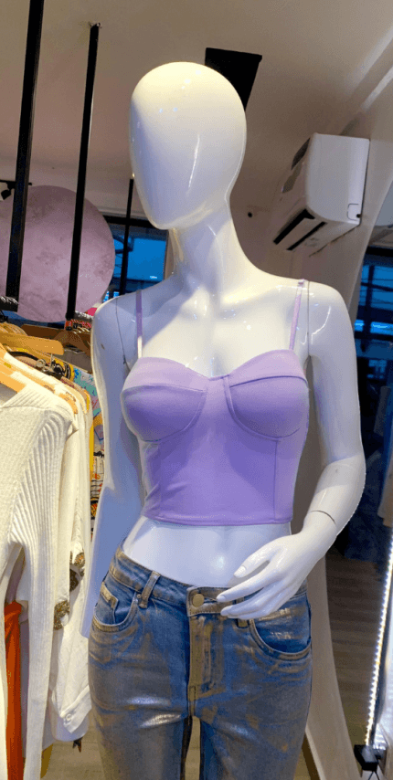 Purple Crop Top (UK 8/10 - GLT0014)