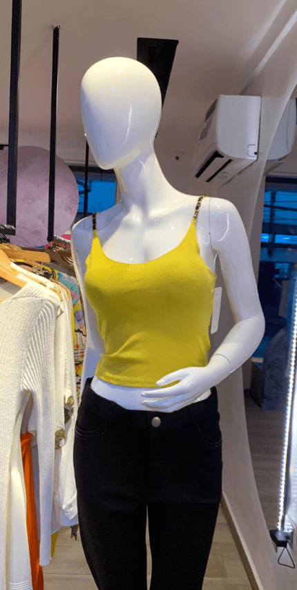 Yellow Crop Top (UK 8 - 12, GLT0015)