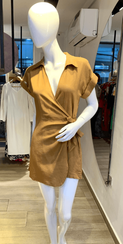 Brown Chic Playsuit (UK 6 - GLPS004)