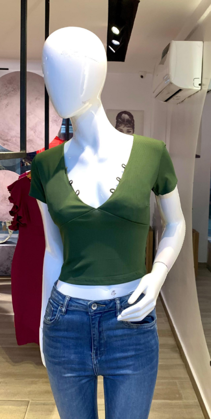 Forest Green Crop Top (UK 6 - GLT0039)