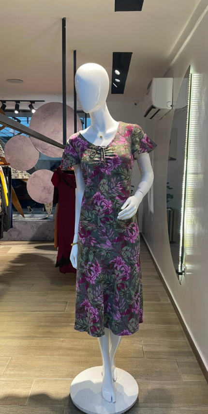Purple Pattern Maxi Dress (UK 10 - GLD0180)