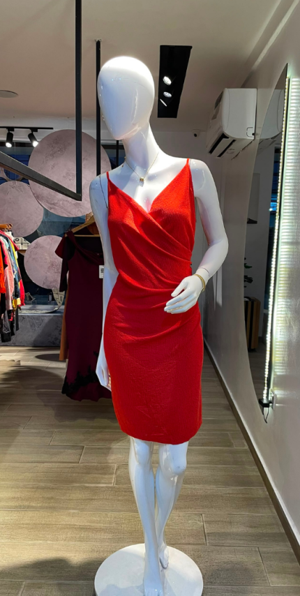 Orange Midi Dress (UK 14 - GLD0112)