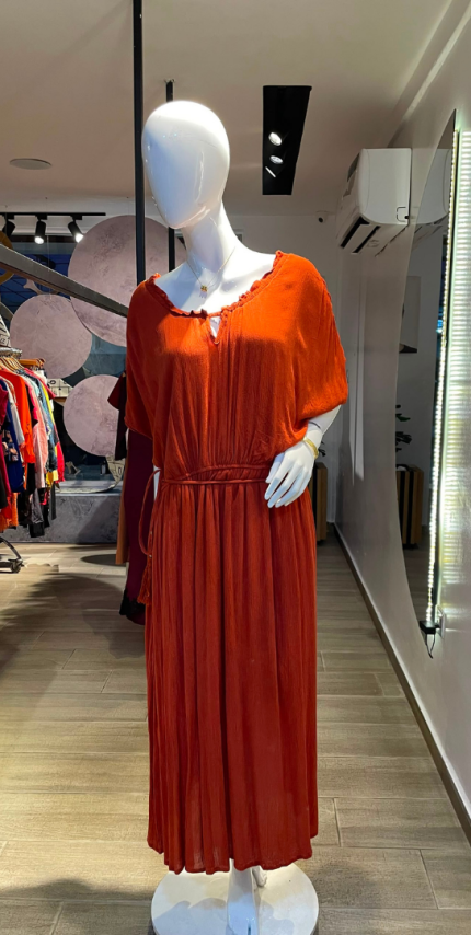 Orange Maxi Dress (UK 16 - GLDO141)