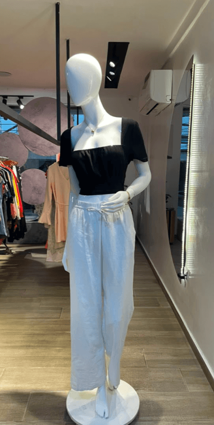 White Palazzo Trousers (UK 10 - GLTR009)